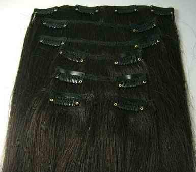 Пряди для волос натуральные темного  цвета 71 см