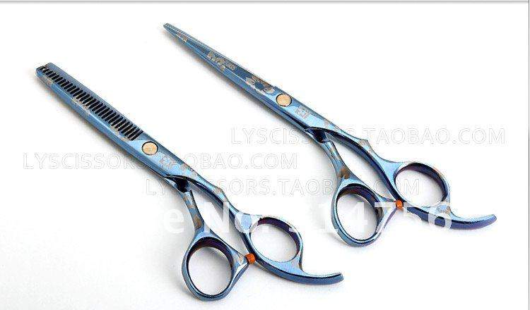Парикмахерские ножницы SAKURA, цвет голубой 17 см