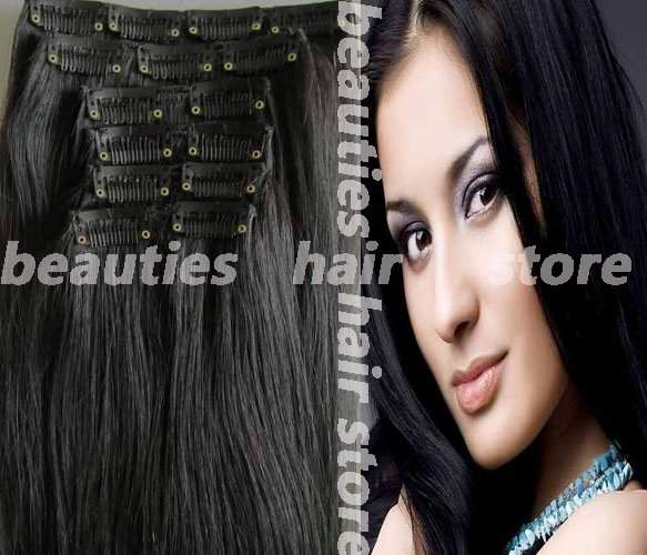 Пряди для волос натуральные декоративные черные 50 см
