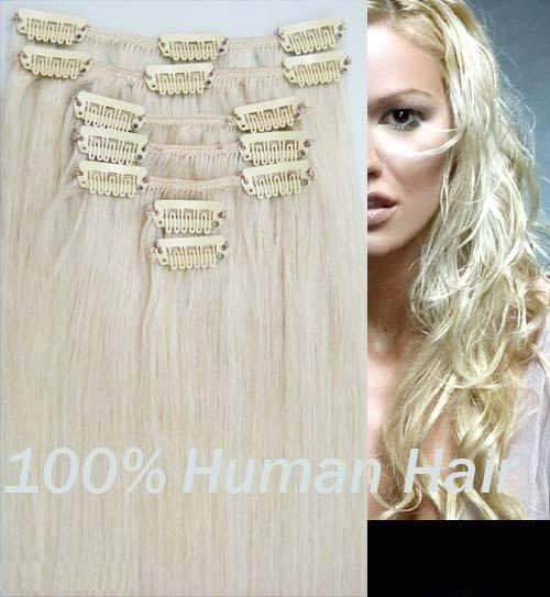 Пряди для волос натуральные Золотистый блондин 60 см