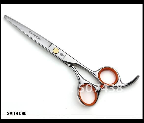 Парикмахерские ножницы SMITH CHU  14 cm  с ручками оранжевого цвета внутри