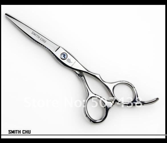 Комплект парикмахерских ножниц  SMITH CHU с изогнутым кольцoм на ручке 15 cm