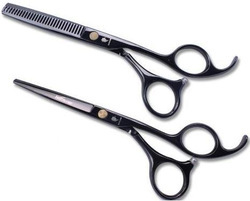 Комплект парикмахерских ножниц SMITH CHU  черного цвета 14 см
