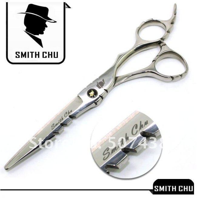 Ножницы для стрижки SMITH CHU c ребристыми ручками  30 шт