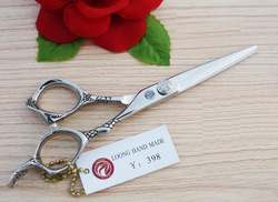 Ножницы для стрижки волос LOONG HAND MADE с гравированными ручками 