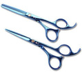Комплект ножниц для стрижки волос SMITH CHU синего цвета 14 см
