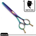 Филировочные ножницы SMITH CHU радужного цвета для стрижки волос левой и правой рукой 14 cm